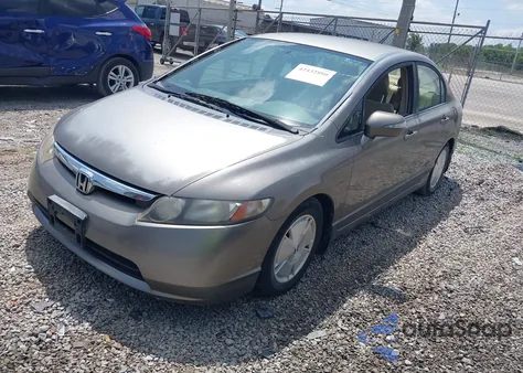 2008 Honda Civic Hybrid z USA, uszkodzony, nr VIN JHMFA36298S001454